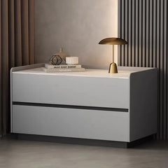 Italian Minimalist Bedside Table with Drawers Bedroom Furniture