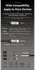 Essager Lightning to 3.5mm jack Audio Adapter Headphone Aux Cable USB Type C to 3.5 Adapter OTG Type C For iphone Xiaomi Oneplus