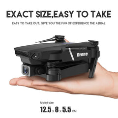 E88 ProIntelligent Folding Drone Supports single/Dual Camera Switching 4KPicture Quality+Wide-angle Shooting WiFiDirect Real-Tim