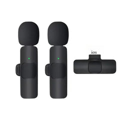 Wireless Lavalier Microphone Mini Mic for iPhone Android Live Broadcast Gaming Phone Audio Video Recording Wireless Portable Mic