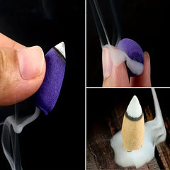 Mixed Waterfall Smoke Backflow Natural Incense Cone Incense Lavender Multi-scented Suitable for Places Tea Room Yoga Room Aroma