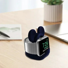 Mickey Mouse Charger Stand Minnie Desktop Holder for Apple Watch 9 8 7 6 5 4 iWatch 3 2 1 SE Cartoon Silicone Charging Base