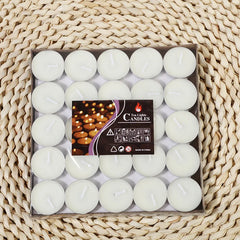 50pcs gift box candlelight small candles create a festive atmosphere. Small candlesticks, smokeless and odorless