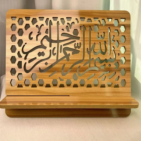 MDF Scripture Reading Stand Bracket Study Scripture Stand Reader Support Frame Elegant Decorative Wood Bookshelf