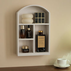 Desktop Storage Cabinet Wall Mount Vintage Style Cosmetic Organizer Display Shelf for Kitchen Dresser Home Living Room Bedroom Kitchen & Dining Furniture Kitchen Display Cabinets