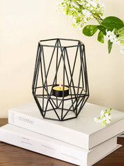 1pcs Metal Hexagon Geometric Design Tea Light Votive Candle Holders, Iron Hollow Tea Light Candle Holders for Vintage Wedding Ho