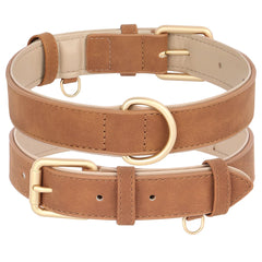 Soft Padded Dog Collar Leash Set PU Leather Pet Dog Collars With Walking Lead Rope Adjustable For Small Medium Dogs Pug Pet Shop