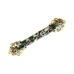 Hand Painted Door Mezuzah Ornament with Screw Zinc Alloy Jewish Mezuzah Case Cover Delicate Embellished Door Wall Hanukkah Decor