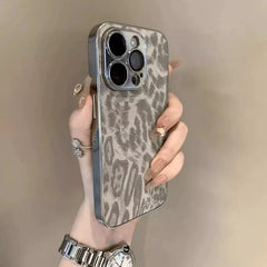 Luxury Leopard Print Phone Case For iPhone 11 12 13 14 15 16 17 Pro Max Plus Air Shockproof Bumber Cases Cover