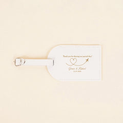 Personalized Pu Leather Luggage Tag Monogrammed Couple Travel Baggage Label Tags Wedding Bridal Shower Gift for Family Friends