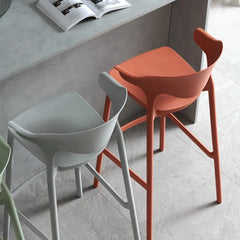 Bar Chair Household Plastic Island Backrest High Foot Dining Chair Stackable High Stool Cafe Negotiation High Stools Kitchen & Dining Furniture Bar Stools & Counter Stools