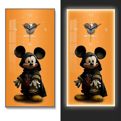 Fashionable Home Wall Decoration Cartoon Mickey Hanging Painting Creative Large Digital Clock LED Luminous Painting Wall Clock