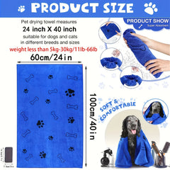 Quick-Dry Microfiber Dog Towel – Absorbent Pet Bath Cloth Pet Shop