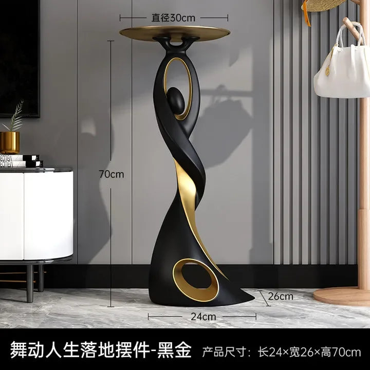 Creative Designer Furniture Home Decor Art Abstract Sofa Side Table Light Luxury Living Room Porch Decor Corner Table Storage Living Room Furniture