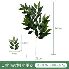 Fake Plant Home Living Room Decor Simulation Green Eucalyptus Leaves Jungle Arrangement Flower Arrangement Accessories