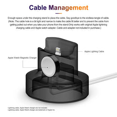 New Upgraded 2-in-1 Silicone Stand for Apple Watch iphone for Airpods Charging Base for iwatch Night Dock for IPhone14 15Pro Max