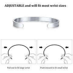 MEN TWISTED C BANGLE WITH SMALL WRIST MOBIUS BRACELET ANTIQUE SILVER COLOR STACKING CUFF BANGLE STAINLESS STEEL UNISEX JEWELRY