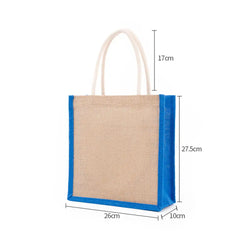 Fashion Burlap Tote Bag – Reusable Jute Beach & Shopping Bag