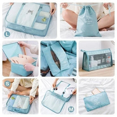 8PCS/Set Organizer Bags Luggage Suitcase Organizer Waterproof Wash Bag Clothes Storage for Travel Organizer Bags Accessories