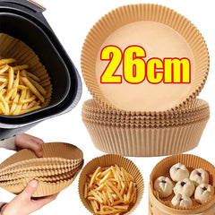 Air Fryer Paper Oven Paper Disposable Send Brush Non-Stick Airfryer Baking Papers Liners Parchment Paper for Baking Microwave