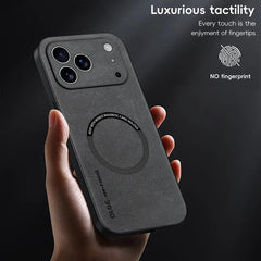 For Magsafe Leather Shockproof Phone Cases For iPhone 17 16 15 14 13 12 11 Pro Max 16e Plus Air Magnetic Wireless Charging Cover