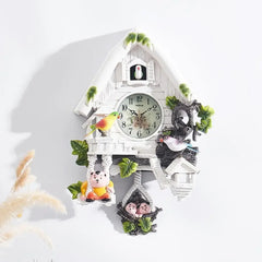 Cuckoo Wall Clocks with Timer Resin Clock Function Digital Decorative Wall Clock with Sounds For Home Kids Living Room Decor