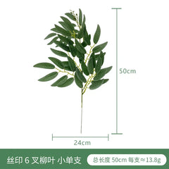 Fake Plant Home Living Room Decor Simulation Green Eucalyptus Leaves Jungle Arrangement Flower Arrangement Accessories