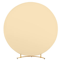 Champagne Round Photography Backdrop Cloth Cover Baby Shower Birthday Party Wedding Decor Photo Backdrop Cloth Circle Background