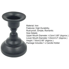Candle Holder Rust-proof Simple Style Retro Appearance Decorative Iron Candle Display Stand Dining Table Ornament Home Supplies