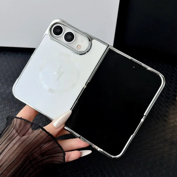 AG Electroplated Acrylic Matte For Magsafe Phone Case Suitable for iPhone Ultra 18 Ultra Thin Magnetic Foldable Protective Cover