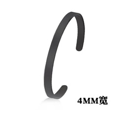 New Classic Simple Men Bracelet Open Adjustable Glossy Stainless Steel Bracelet BR1133
