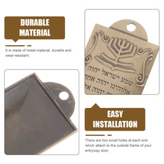 Mezuzah Alloy Decor Case Jewish Metal House Door Religious Scroll Mezuza Blessing Hebrew Holy Wall Vintage Plaque Pewter Judaica