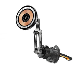 K10 Vacuum Suction Cup Car Magnetic Wireless Charger Foldable 360° Universal Rotating Stand for iPhone Samsung Gym Bath Mirror