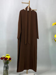 Hot Selle Muslim Woman Abaya With Pockets Islamic Casual And Simple Long Dresses Moroccan Caftan Woman Dubai Abaya Ramadan Black