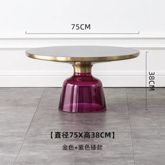 Artistic Glass Coffee Table, Creative Design End Tables for Living Room , Stylish Accent Tea Table with Various Sizes & Colors Living Room Furniture