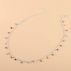 Fashion Simple Candy Color Tassel Necklace Aesthetic All-match Pendant Jewelry Choker Neck Accessories Gift Chain