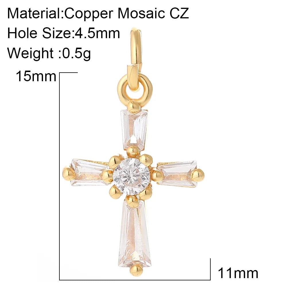Y2K Boho Cross Our Lady Necklace for Women Golden Jesus Angel Choker Diy Pendant Stainless Steel Chain High Quality Jewelry