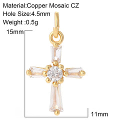 Y2K Boho Cross Our Lady Necklace for Women Golden Jesus Angel Choker Diy Pendant Stainless Steel Chain High Quality Jewelry