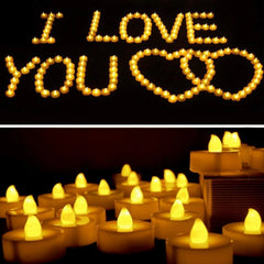 Tea Light Flameless Flickering Candles Battery Operated Votive Light Home Decor for Party Wedding Birthday Halloween Gifts decor