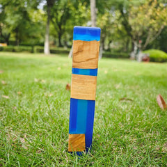 Handmade Mezuzah Case of Olive Wood and Epoxy Resin Jewish Home door Decor judaica Religious Gift for Jewish Home bless mezuzah