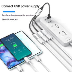 USB Hub Extensions Type C Male to 4 USB Female Cable Splitter OTG High Speed Transfer Adapter Portable Converter For PC Laptops