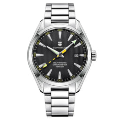 Corgeut 41mm Luxury NH35 Movt Man Sport Clock Automatic Relogio Masculino Mechanical Wristwatch Sapphire Steel Band Men's Watch