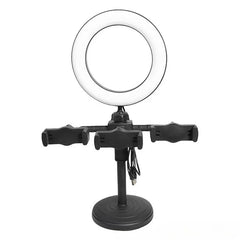 Smartphone Mobile Stand For Cell Phone Holder With LED Ring Light Dual Position For Professional Live Streaming Video Record