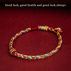 1pcs Handmade Braided Bracelet Colorful Thread Good Luck Charm Rope Bracelet For Women Men Knots Red Rope Woven Bracelets Gift