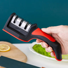 3-Segment Knife Sharpener Knife Sharpeners for Kitchen Knives Stainless Steel Three-Purpose Sharpening Stone for Cooking Essentials, Kitchen Tools