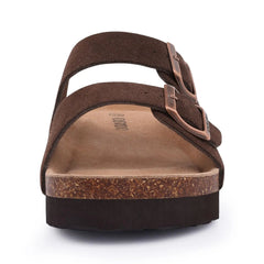 Pallene Platform Suede Sandals for Women With Adjustable Buckle Outdoor Cork Beach Shoes Fashion Thick Sole Women's Slippers Wedges