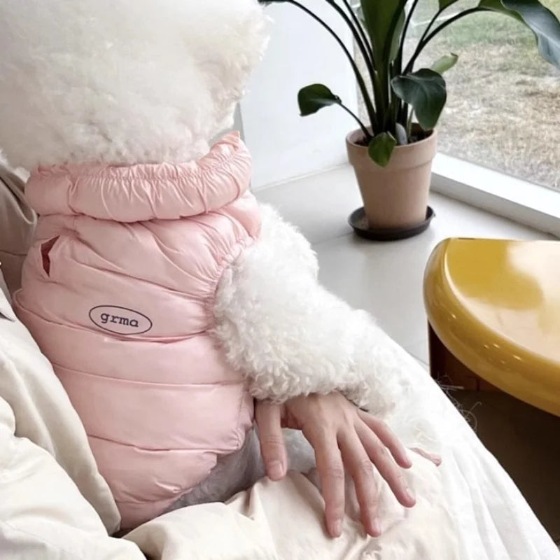 Fashion Solid Dog Clothes Soft Warm Dog Jacket Winter Puppy Vest Coat Waterproof Cat Down Jacket Pet Costumes Pet Shop Pet Clothing
