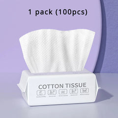 Disposable Soft Cotton Face Towels – 50/100PCS Pack