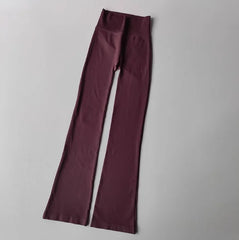 High Waisted Compression Without Awkward Lines Micro Flared Yoga Outdoor Wear Seamless Elastic Fitness Pants Lifting Leggings
