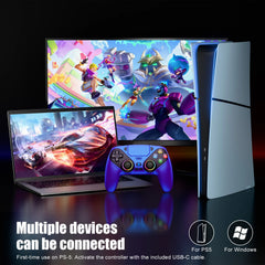 Controller For Playstation 5 PS5/PS5 Pro/Slim/PC,RGB Wireless Gamepad W/Hall Effect Trigger Marco/Turbo Anti-Drift Game Joystick
